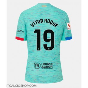 Barcelona Vitor Roque #19 Terza Maglia Femmina 2023-24 Manica Corta